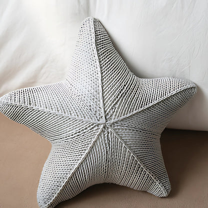 Soleil Kissen - Handgestrickt, Seestern-Design 50x50 cm 6