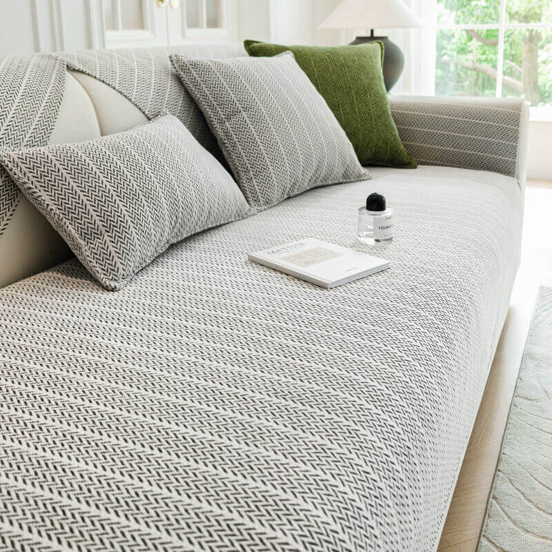 PetShieldWeave™ - Chenille Sofaüberwurf - Haustierfreundlicher Stil - Rutschfester Sofaschutz