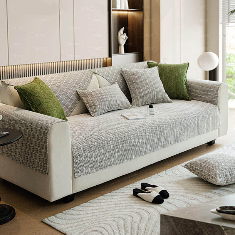 PetShieldWeave™ - Chenille Sofaüberwurf - Haustierfreundlicher Stil - Rutschfester Sofaschutz