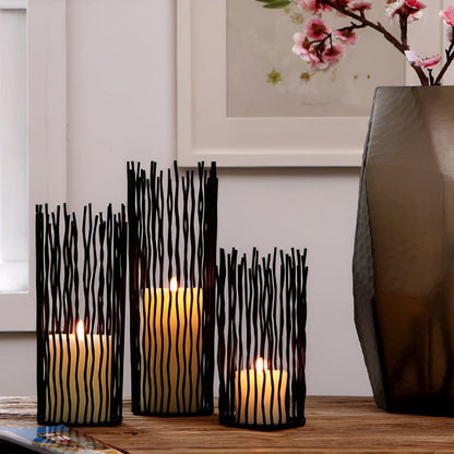 Sorella Kerzenhalter - Schwarzes Eisen, Bohemian Design 1