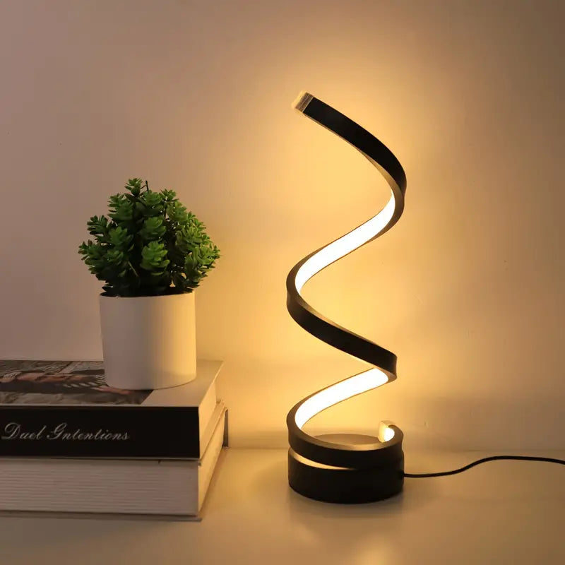 Spiralux Tischlampe - Dimmbar LED, Modernes Spiraldesign 0