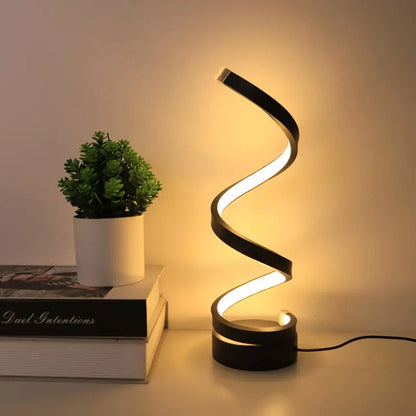 Spiralux Tischlampe - Dimmbar LED, Modernes Spiraldesign 0