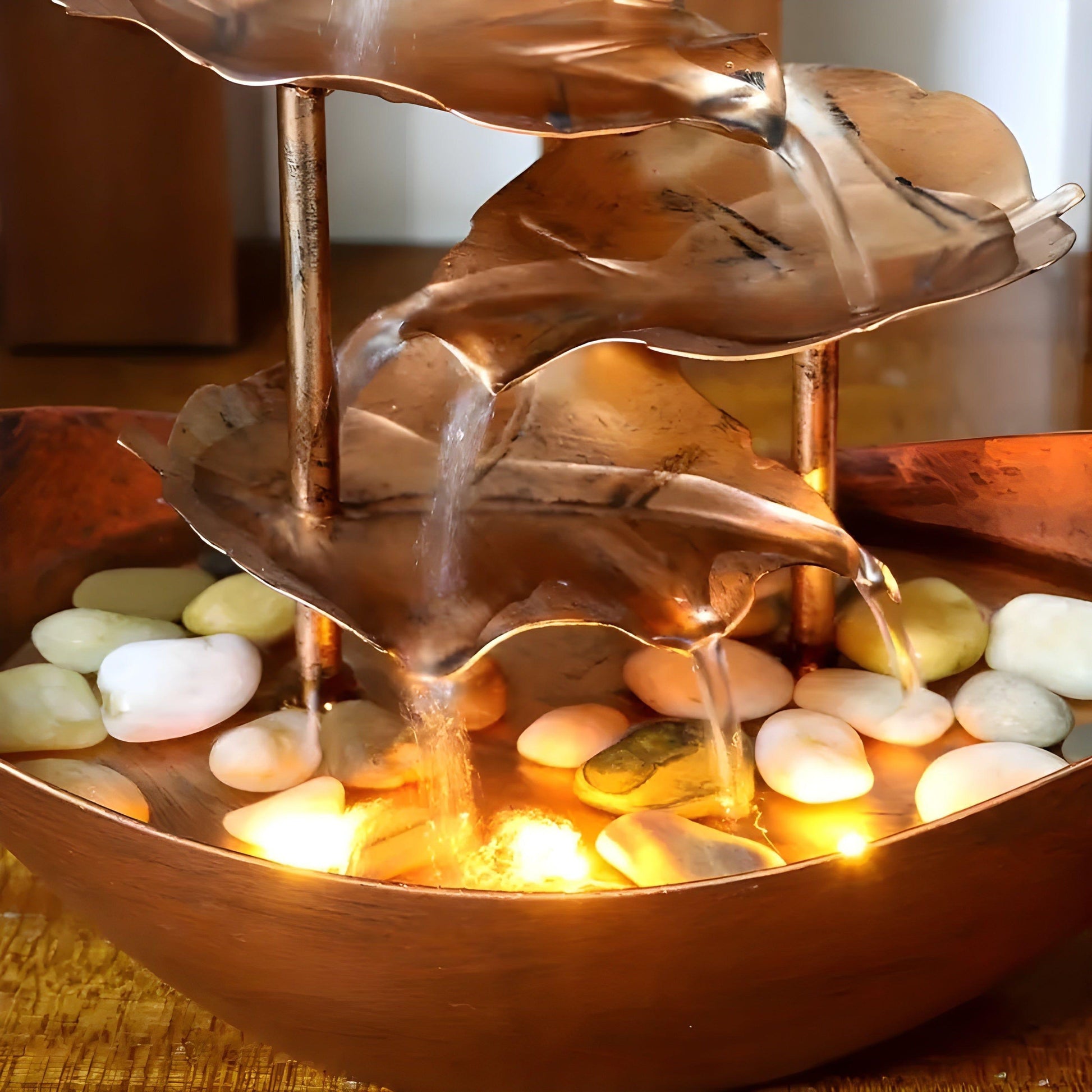 Talia Tischbrunnen - Metall, Vintage mit LED-Beleuchtung 4