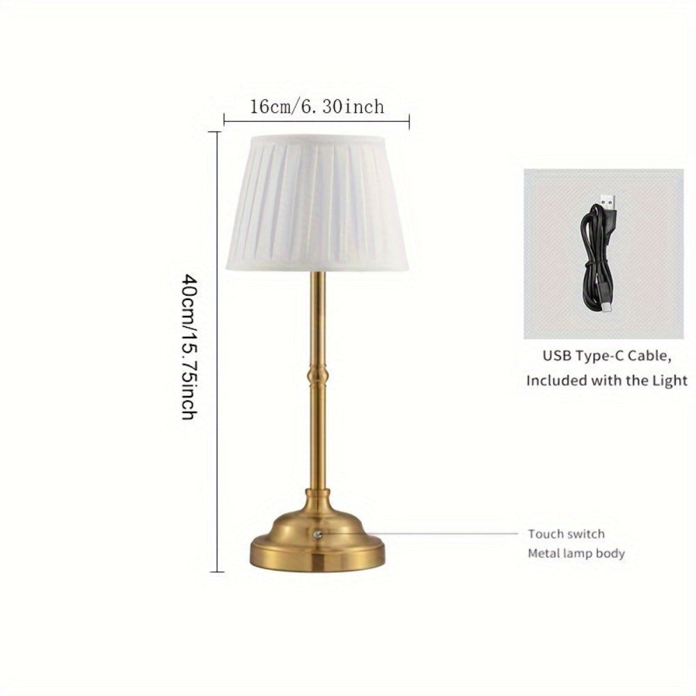 Tivoli Tischlampe - Kabellos, Messing, LED Touch-Dimmbar 7