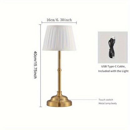 Tivoli Tischlampe - Kabellos, Messing, LED Touch-Dimmbar 7