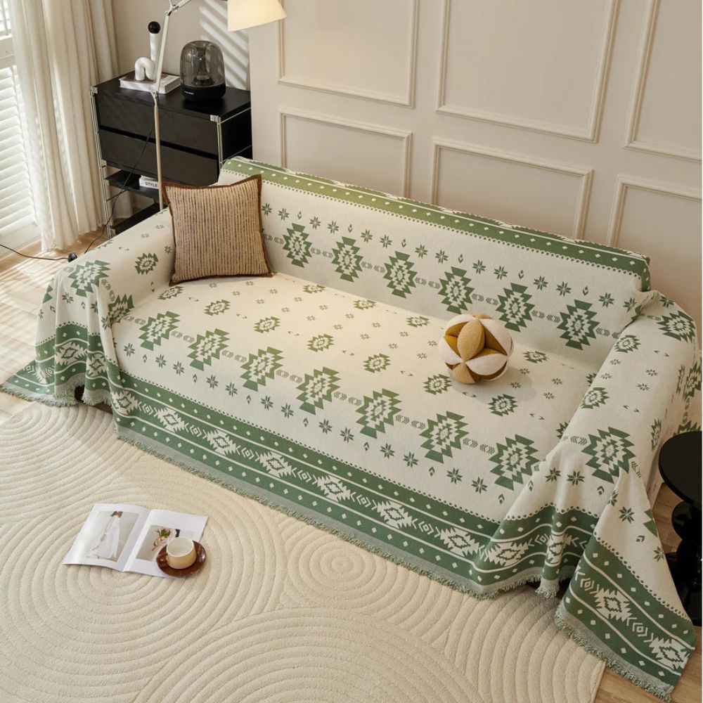 Tribal Harmony Sofaüberwurf - Wendbar, Weiche Chenille für Couch 1