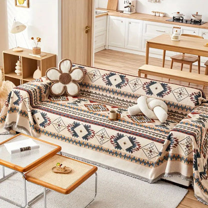 Triton Sofabezug - Hochwertiger Chenille, Bohemian-Stil für 2-4-Sitzer Sofas 4