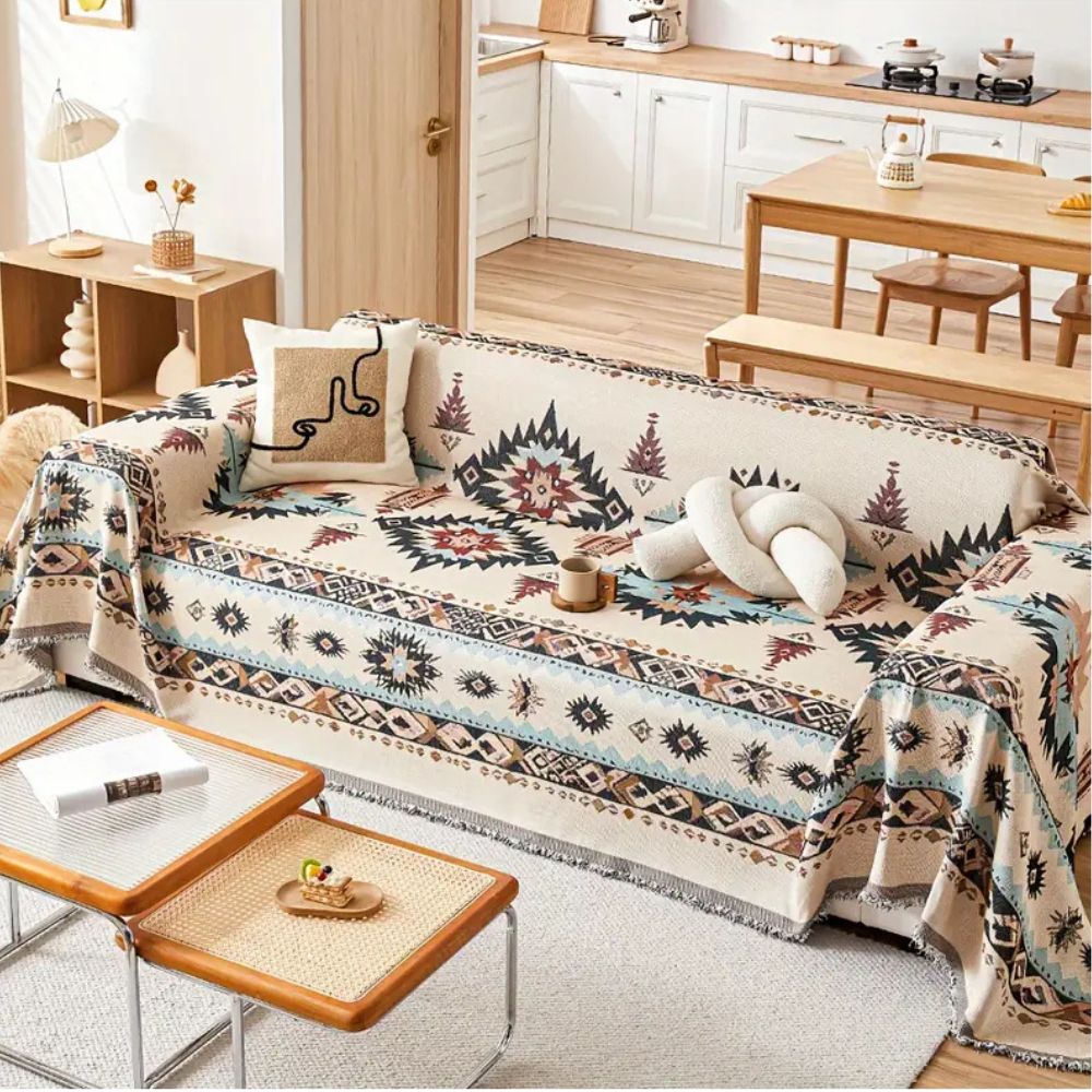 Triton Sofabezug - Hochwertiger Chenille, Bohemian-Stil für 2-4-Sitzer Sofas 5
