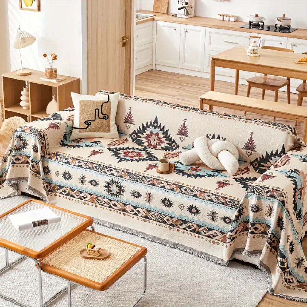 Triton Sofabezug - Hochwertiger Chenille, Bohemian-Stil für 2-4-Sitzer Sofas 6