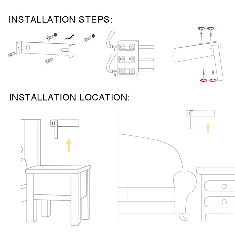 Twirllite Wandleuchte - LED, Drehbar und Einstellbare Helligkeit 6