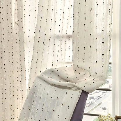 RainbowVeil™ - Tüllvorhang Halbtransparent - Bestickter Stil - Leichter Fenstervorhang