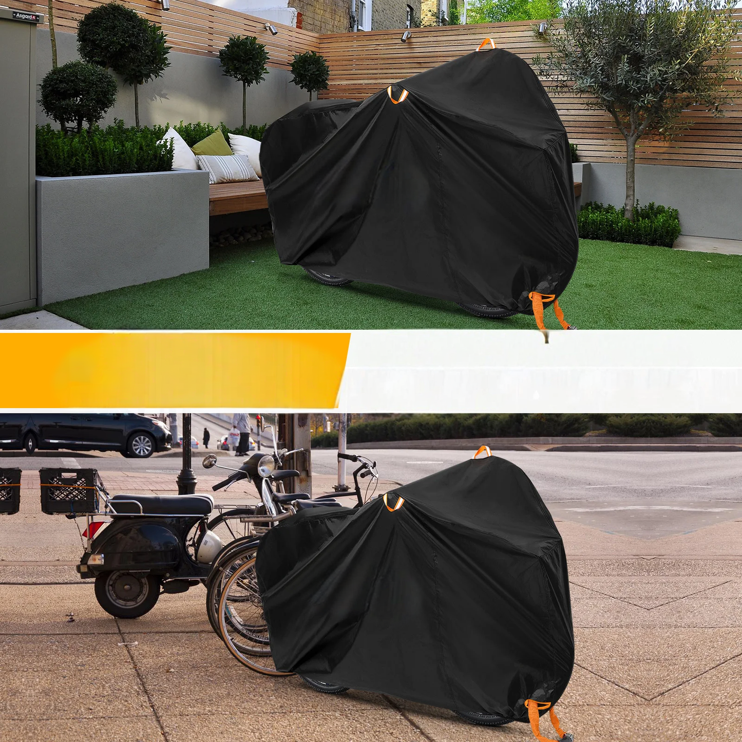 VeloGuard Fahrradabdeckung - Wasserdichtes 210D-Oxford-Gewebe, Robust und Wetterfest 4