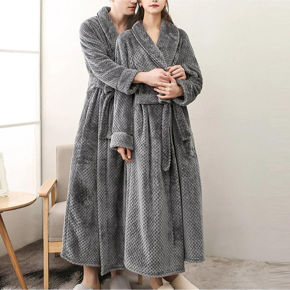 Vento Bademantel - Weicher Fleece, Unisex für Damen und Herren 10