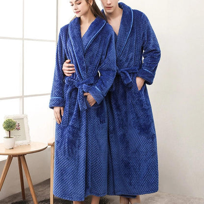 Vento Bademantel - Weicher Fleece, Unisex für Damen und Herren 11