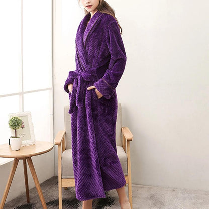 Vento Bademantel - Weicher Fleece, Unisex für Damen und Herren 5