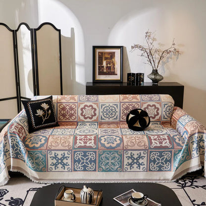 Vento Sofabezug - Vintage Mosaik Chenille, Maschinenwaschbar 0