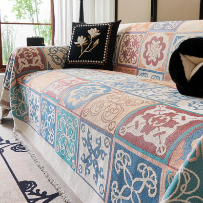 Vento Sofabezug - Vintage Mosaik Chenille, Maschinenwaschbar 2