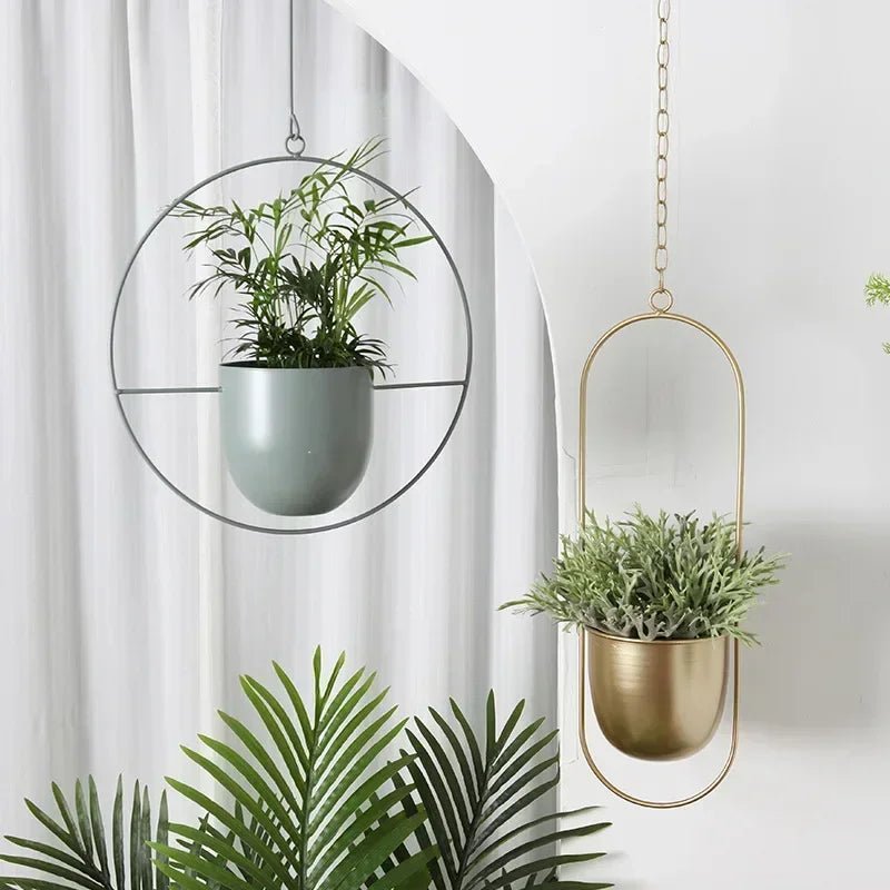 Vero Wand-Pflanzenhalter - Eisen, Minimalistisch mit Verstellbarer Kette 3