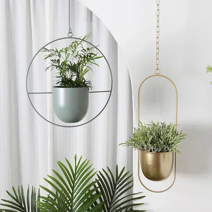 Vero Wand-Pflanzenhalter - Eisen, Minimalistisch mit Verstellbarer Kette 3