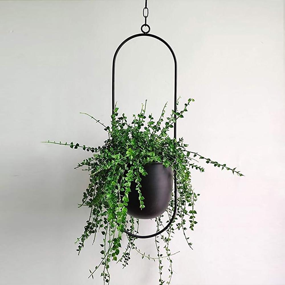 Vero Wand-Pflanzenhalter - Eisen, Minimalistisch mit Verstellbarer Kette 4