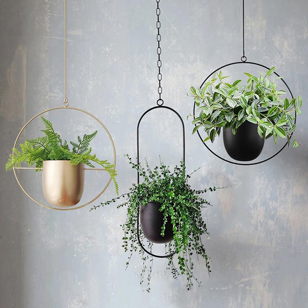Vero Wand-Pflanzenhalter - Eisen, Minimalistisch mit Verstellbarer Kette 5
