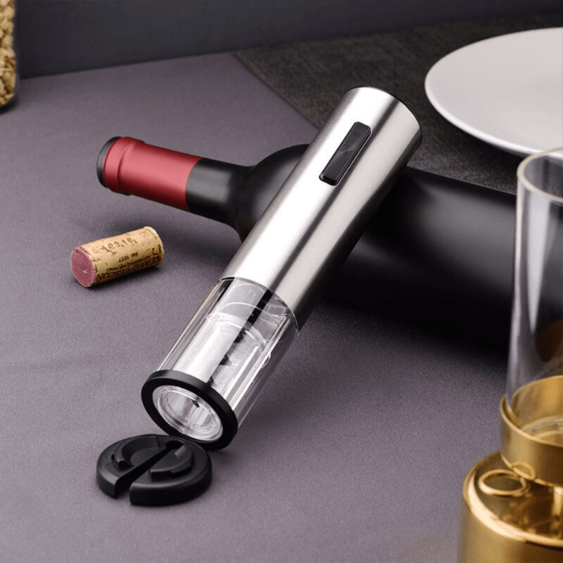VinoLux Elektrischer Korkenzieher - 4-in-1 Set mit Folienschneider und Vakuumverschluss 2