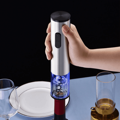 VinoLux Elektrischer Korkenzieher - 4-in-1 Set mit Folienschneider und Vakuumverschluss 3