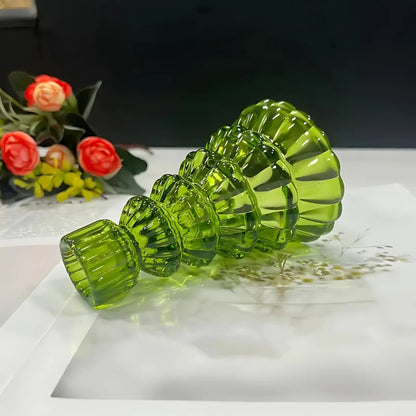 Waldin Weihnachtsbaum Kerzenhalter Set - Glas, 3-teilig 5