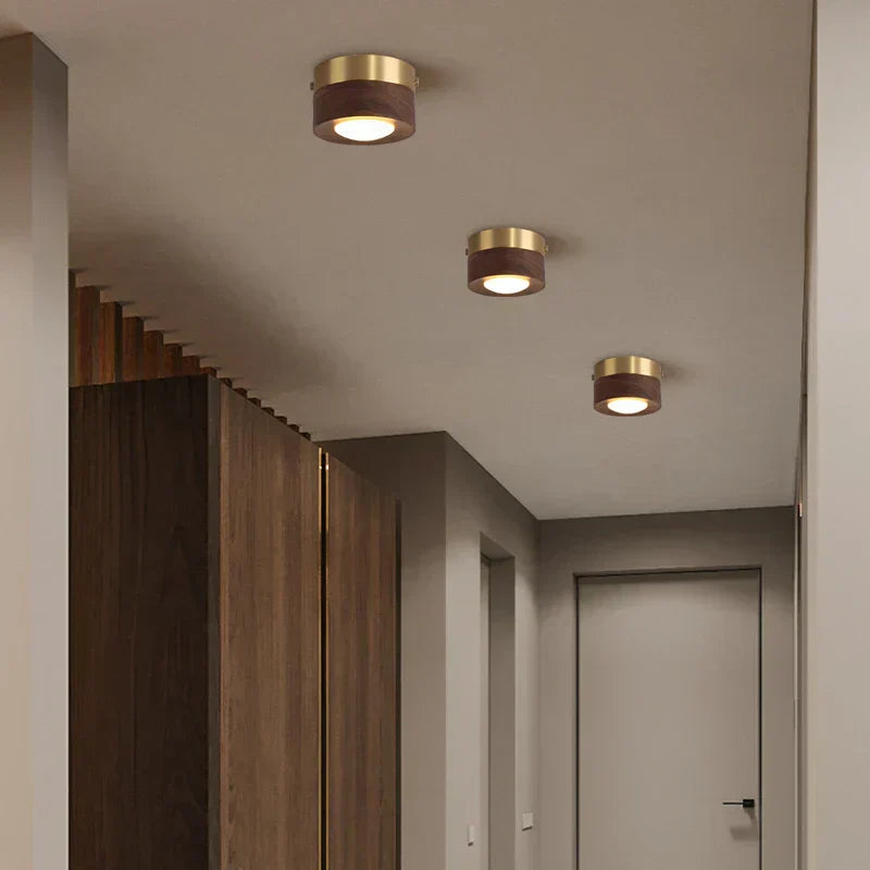 Waldora Deckenleuchte - Walnussholz, LED Strahler für Wohnzimmer 3