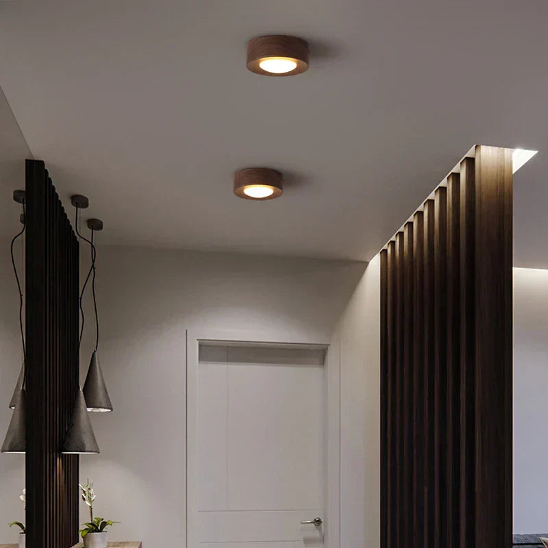 Waldora Deckenleuchte - Walnussholz, LED Strahler für Wohnzimmer 4