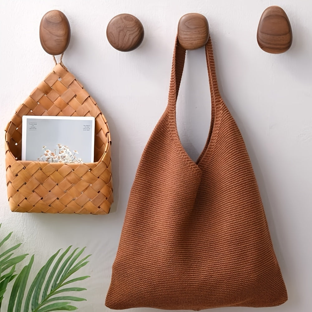 Waldra Wandhaken Set - Handgefertigt aus Walnuss und Buche, Rustikal Elegant 4