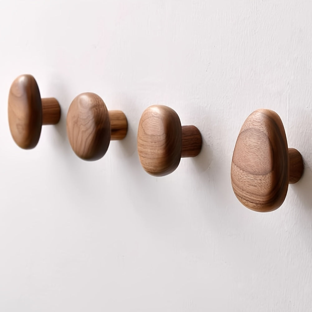 Waldra Wandhaken Set - Handgefertigt aus Walnuss und Buche, Rustikal Elegant 7