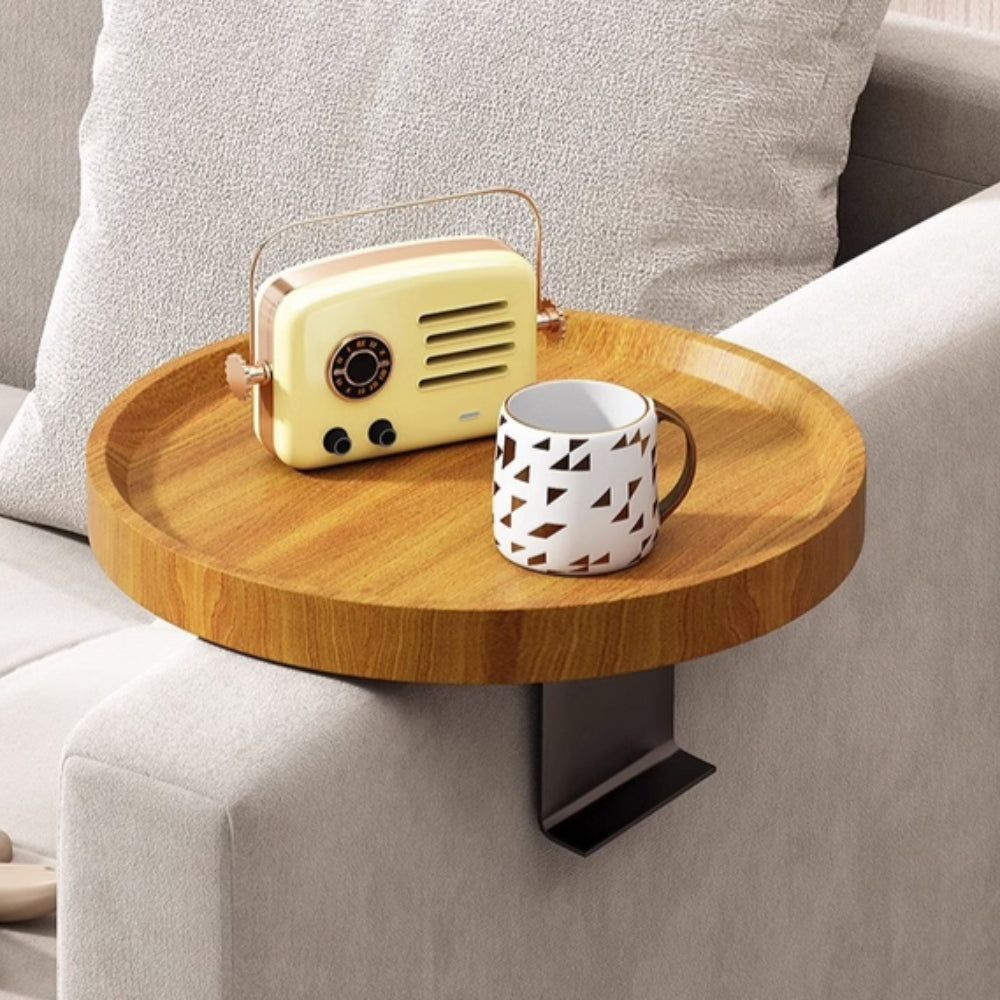 Walnuss Armlehne Sofa Tablett - Robustes Design, Anpassbar für Getränke und Snacks 0