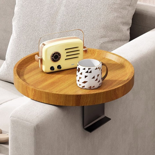 Walnuss Armlehne Sofa Tablett - Robustes Design, Anpassbar für Getränke und Snacks 0