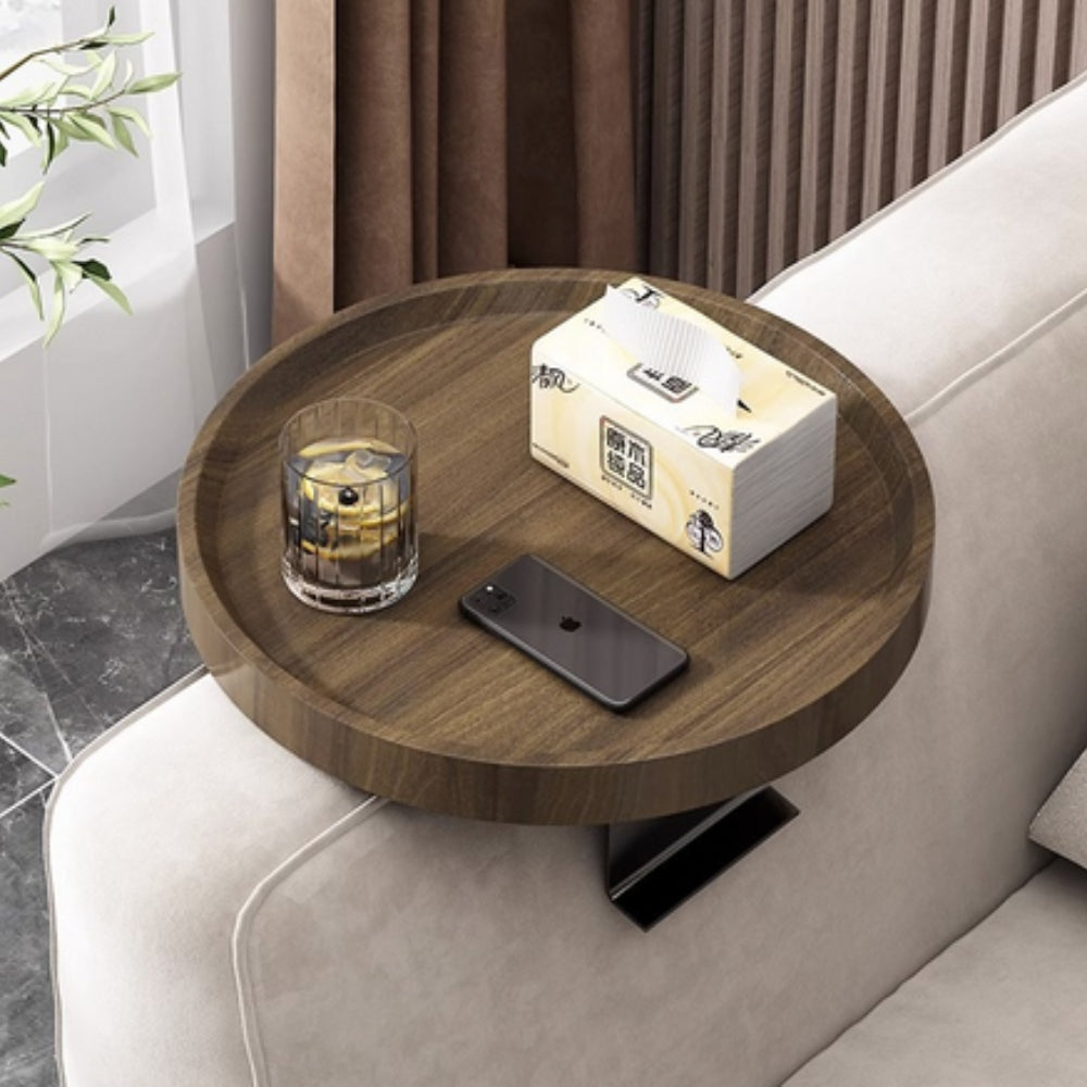 Walnuss Armlehne Sofa Tablett - Robustes Design, Anpassbar für Getränke und Snacks 2