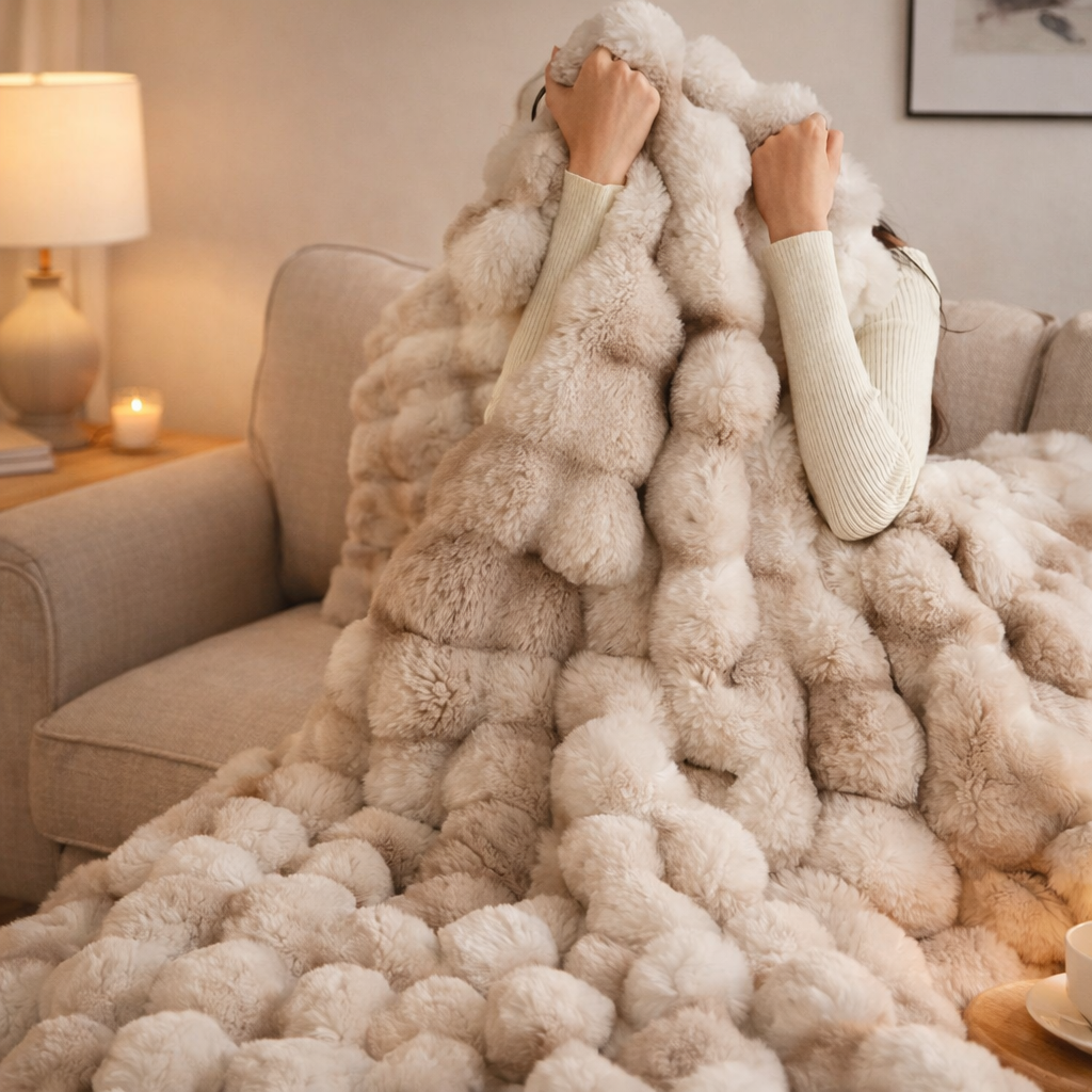 WarmNest™ – Flauschige Wärmedecke – Elegant & Vielseitig