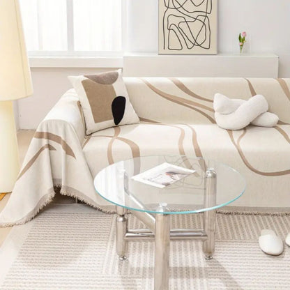 Wellen Sofa Bezug - Rutschfestes Mikrofaser-Jacquard, Haustierfreundlich 0