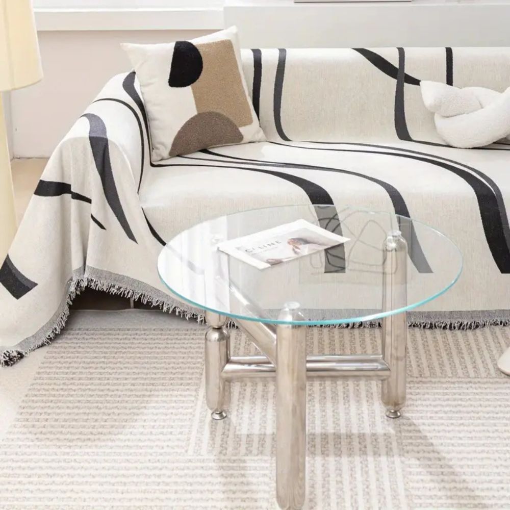 Wellen Sofa Bezug - Rutschfestes Mikrofaser-Jacquard, Haustierfreundlich 5