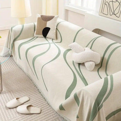 Wellen Sofa Bezug - Rutschfestes Mikrofaser-Jacquard, Haustierfreundlich 7