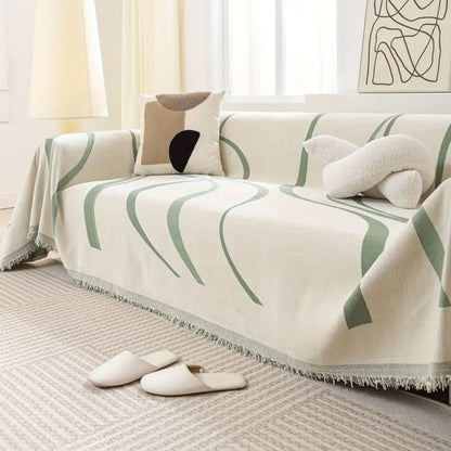 Wellen Sofa Bezug - Rutschfestes Mikrofaser-Jacquard, Haustierfreundlich 8