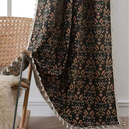 Wellenzauber Vorhang - Jacquard, Halbschattierend mit Wildblumenmuster 4