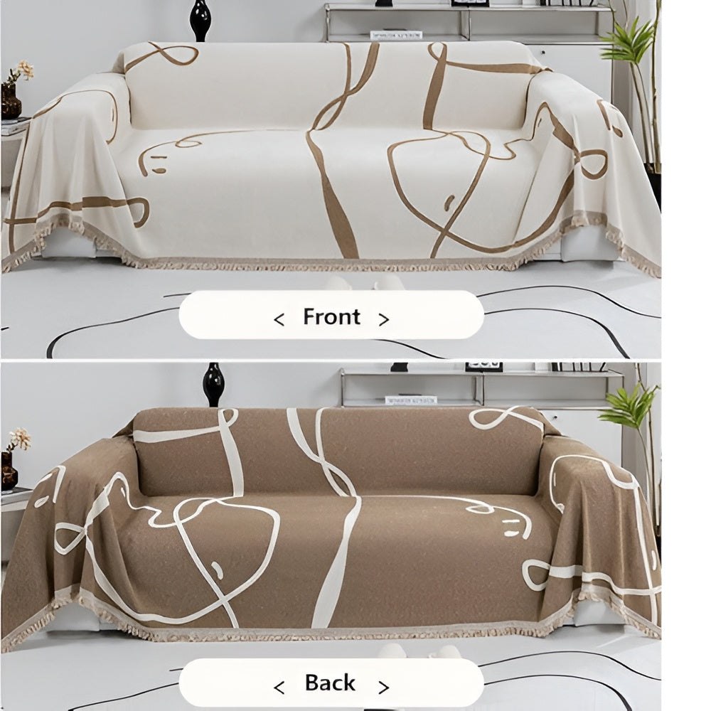 Wendigo Sofabezug - Chenille, Abstraktes Design für Sofa und Couch 0