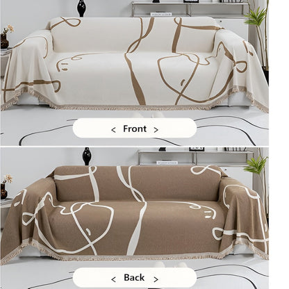 Wendigo Sofabezug - Chenille, Abstraktes Design für Sofa und Couch 0