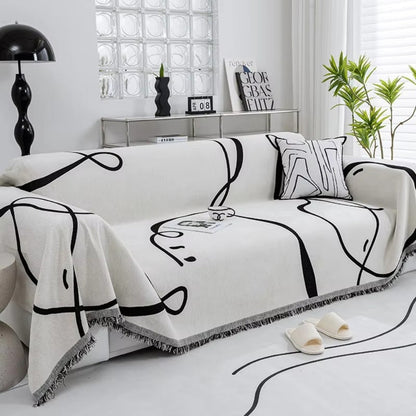 Wendigo Sofabezug - Chenille, Abstraktes Design für Sofa und Couch 1