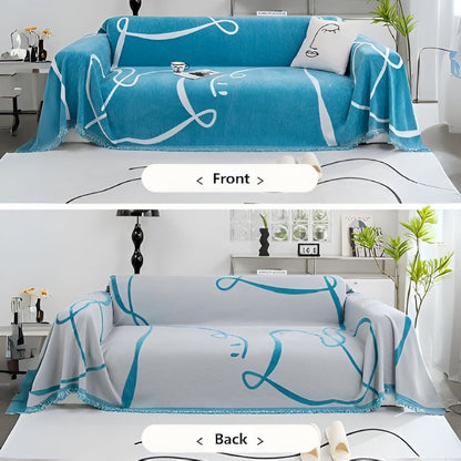 Wendigo Sofabezug - Chenille, Abstraktes Design für Sofa und Couch 4