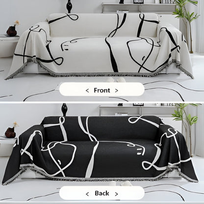 Wendigo Sofabezug - Chenille, Abstraktes Design für Sofa und Couch 6
