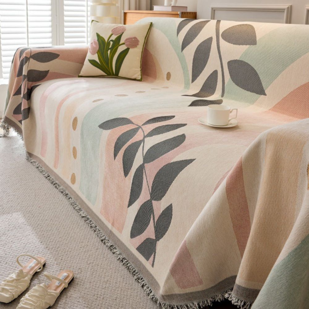 Wispera Sofabezug - Wendbar, Jacquard Chenille, Elegante Fransendetails 4