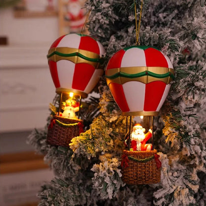 Wolfram Heißluftballon Ornament - Harz mit LED-Beleuchtung, Weihnachtsmotiv 2