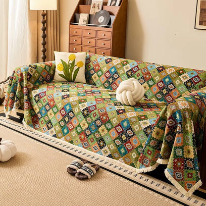 Zahara Sofabezug - Geometrisches Mikrofaserdesign, Boho-Stil 1