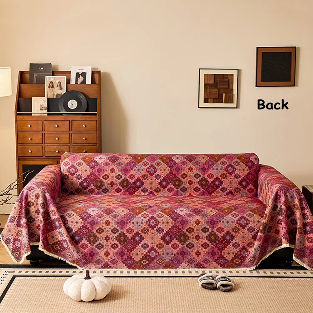 Zahara Sofabezug - Geometrisches Mikrofaserdesign, Boho-Stil 6